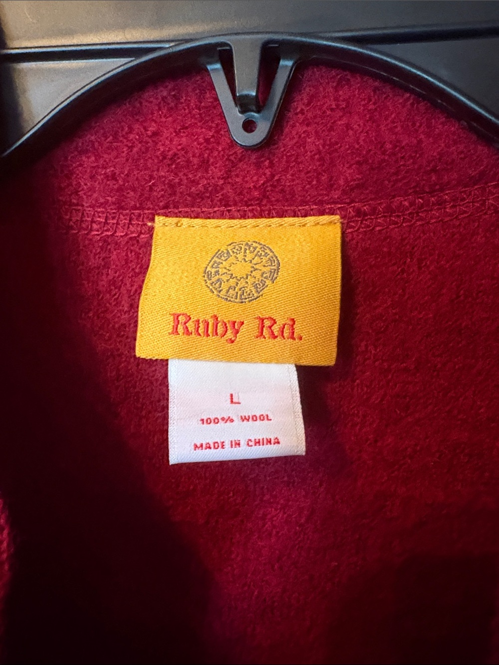 Ruby Rd. Deep Berry Wool Coat - Picture 2 of 4